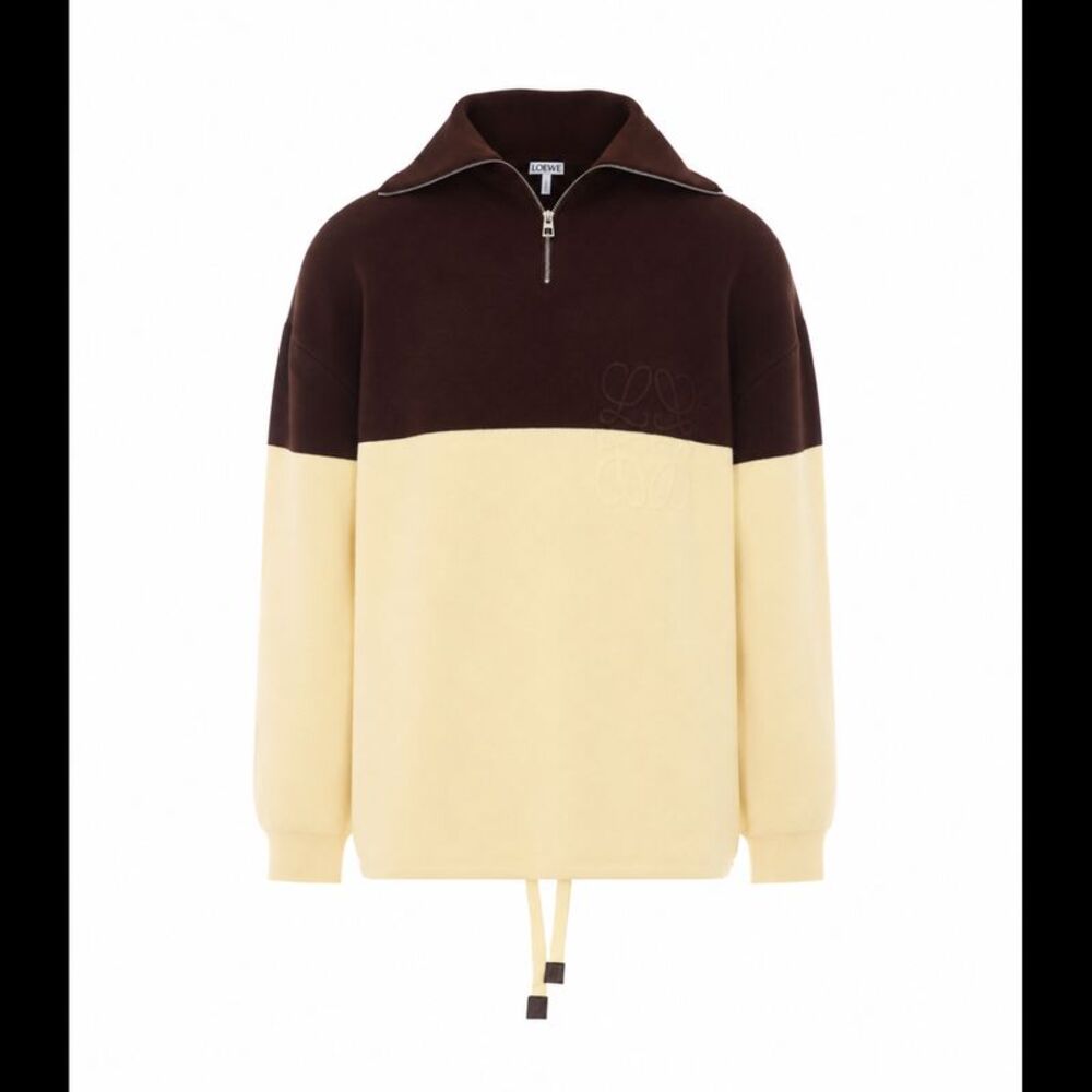 Loewe Men Anagram Half Zip Sweater
